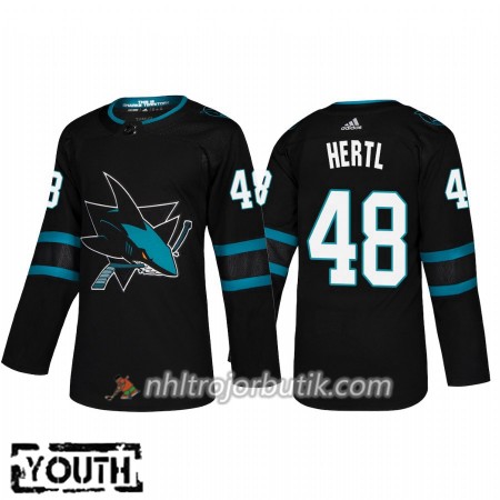 Barn Ishockey San Jose Sharks Tröja Tomas Hertl 48 Alternate Adidas 2018-19 Authentic